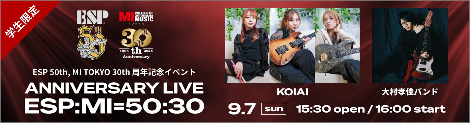 ANNIVERSARY LIVE ESP:MI=50:30 9.7(SUN)